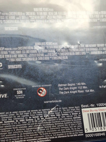 The Dark Knight Trilogie - 5 Disc Set